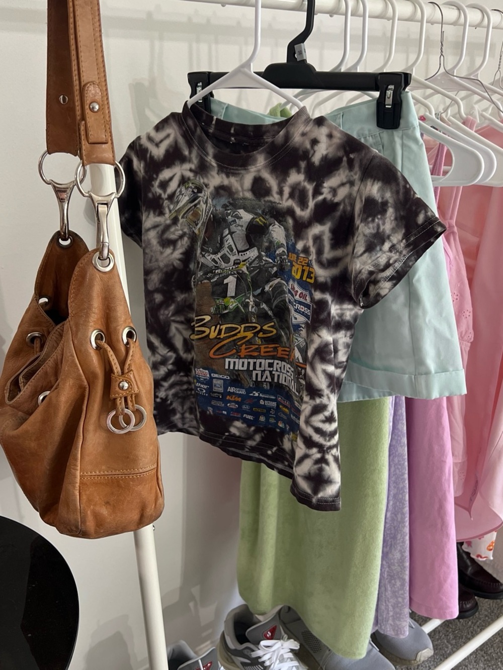 vintage tie dye motocross tshirt